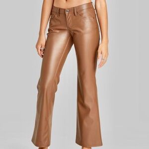 faux leather pants by Wild fable, brown size 12